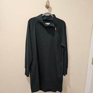 Athleta Dark Green Cozy Karma Sweatshirt Dress Size XL